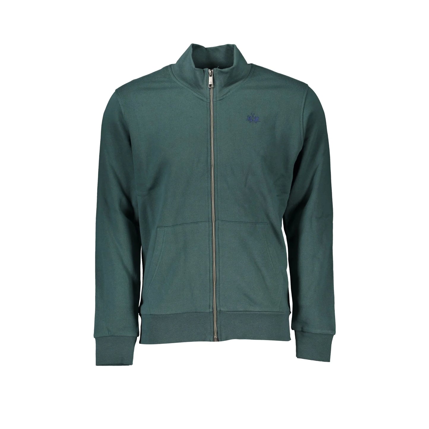 La Martina Felpa Uomo Verde Zip Regular Fit Felpata Logo Felpe - foto prodotto