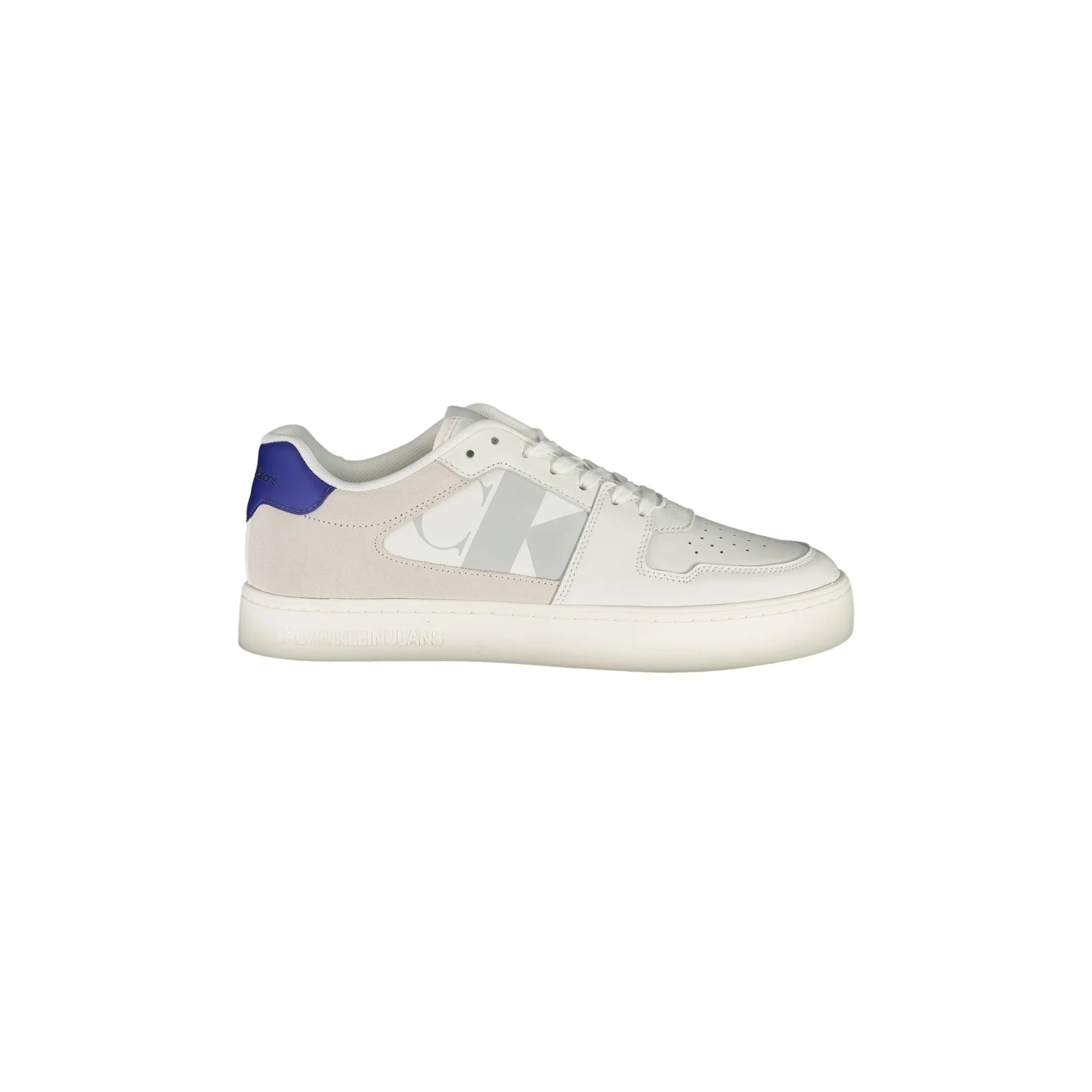 CALVIN KLEIN Scarpe Sneakers Uomo Bianche con Dettagli a Contrasto Bianco - foto prodotto