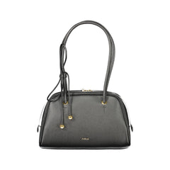 Furla torebka na ramię damska czarna z logo