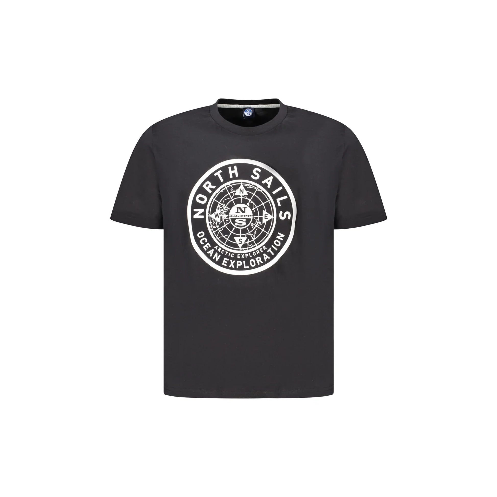 North Sails T-Shirt Maniche Corte Uomo Nera Stampa Logo Nero - foto prodotto