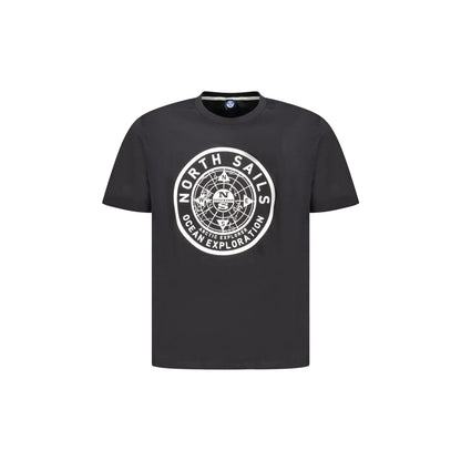 North Sails T-Shirt Maniche Corte Uomo Nera Stampa Logo Nero - foto prodotto