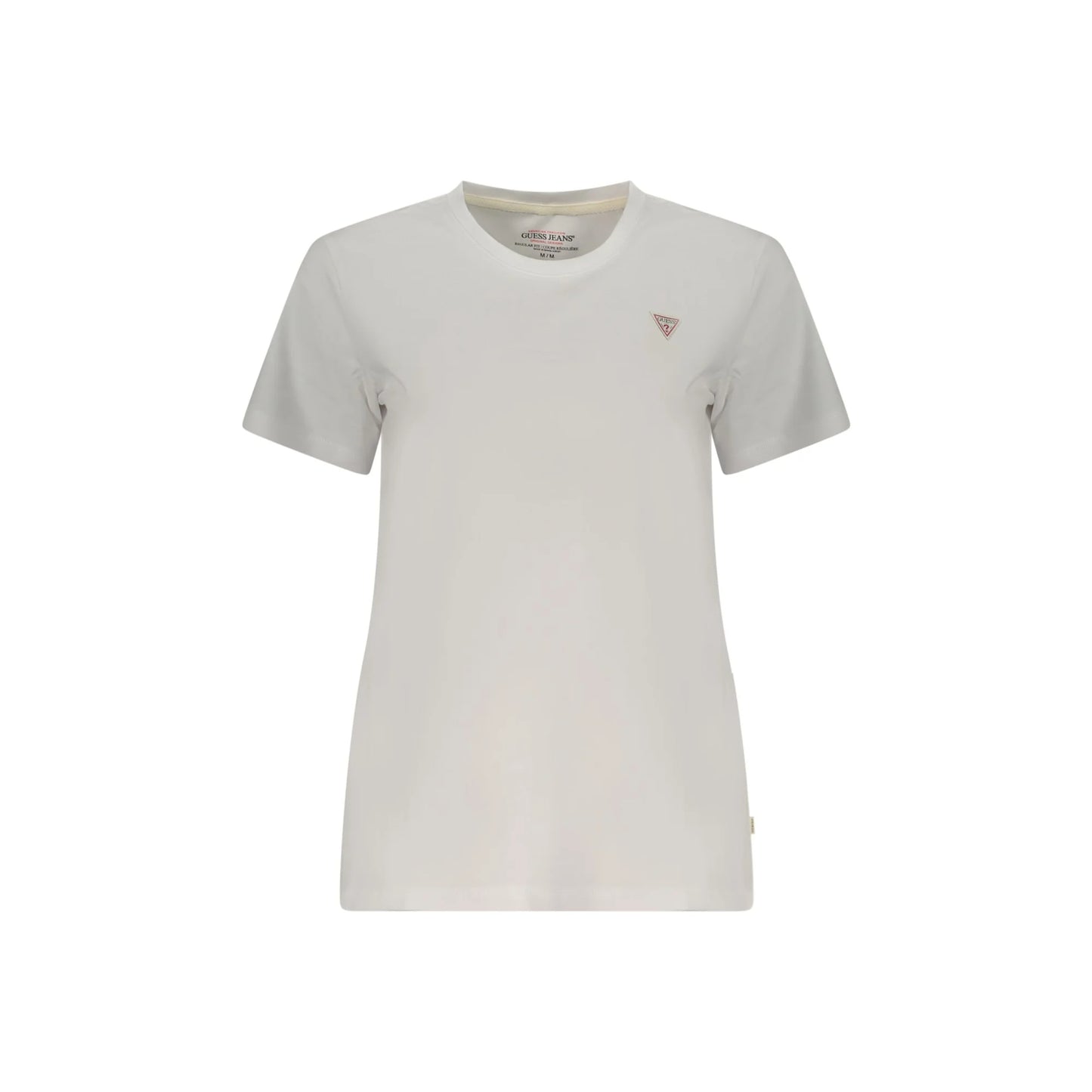 GUESS JEANS T-SHIRT MANICHE CORTE DONNA BIANCO