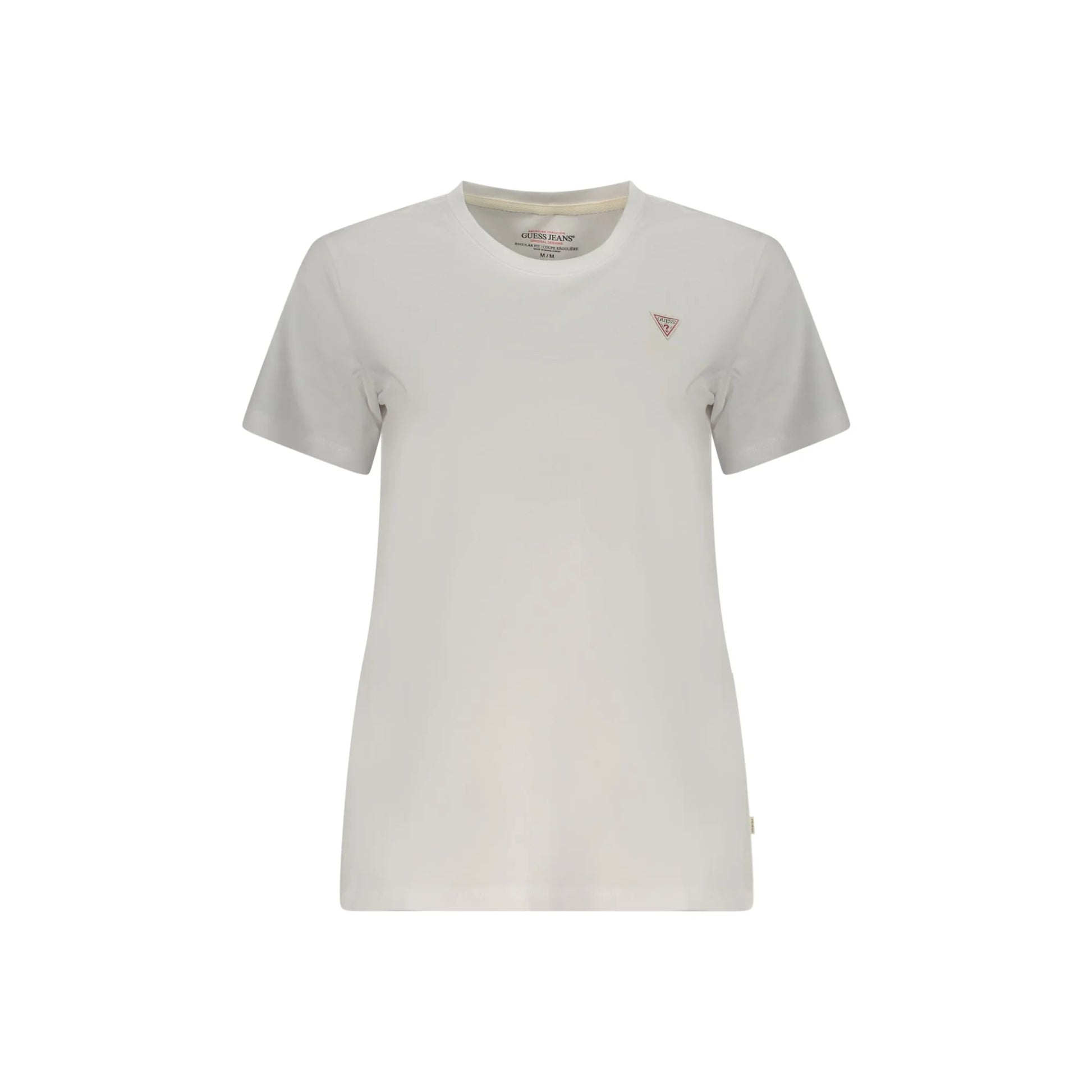 GUESS JEANS T-SHIRT MANICHE CORTE DONNA BIANCO