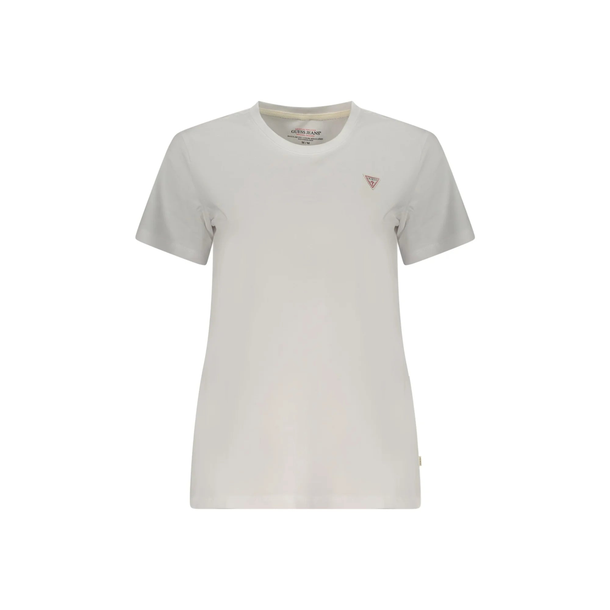 GUESS JEANS T-SHIRT MANICHE CORTE DONNA BIANCO