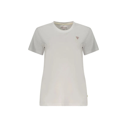 GUESS JEANS T-SHIRT MANICHE CORTE DONNA BIANCO