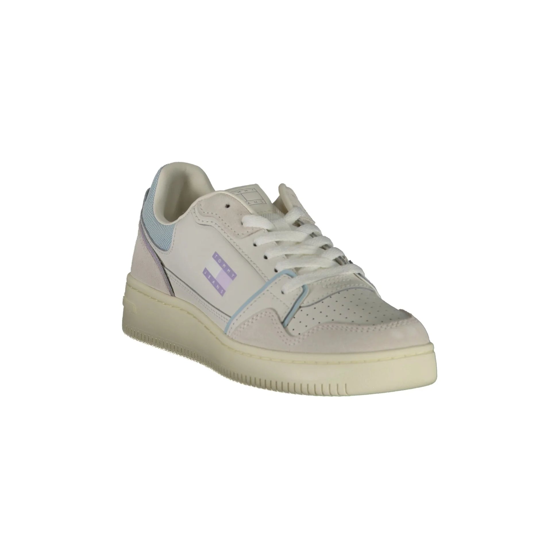 TOMMY HILFIGER Sneakers Donna Bianche con Lacci e Dettagli Azzurri bianco - vista 2