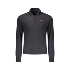 Napapijri Pulôver Masculino Preto Fecho de Correr Manga Longa