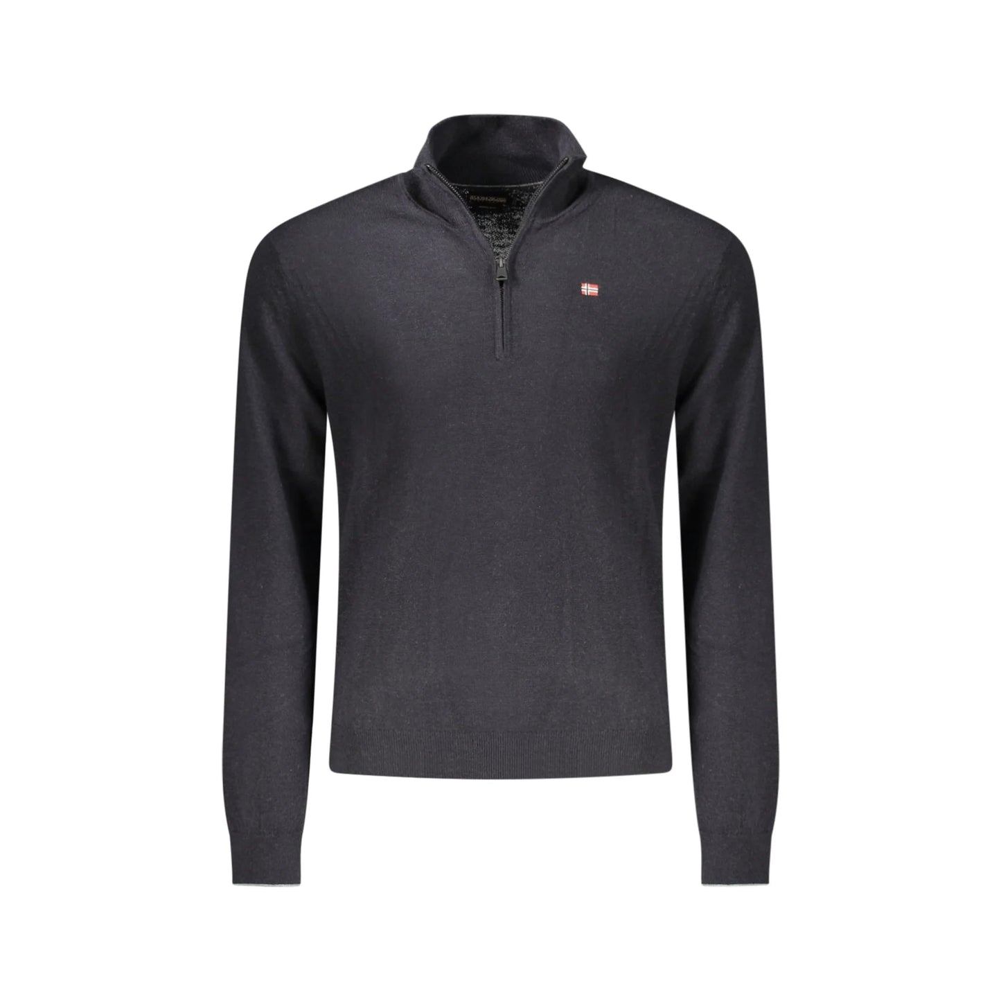 Napapijri Maglione Uomo Nero Mezza Zip Maniche Lunghe Maglie - foto prodotto