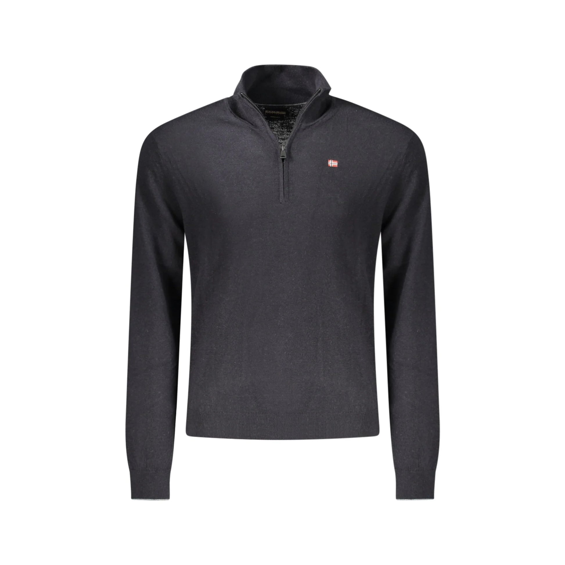 Napapijri Maglione Uomo Nero Mezza Zip Maniche Lunghe Maglie - foto prodotto