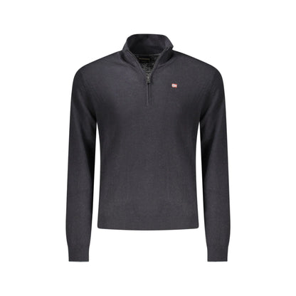 Napapijri Maglione Uomo Nero Mezza Zip Maniche Lunghe Maglie - foto prodotto