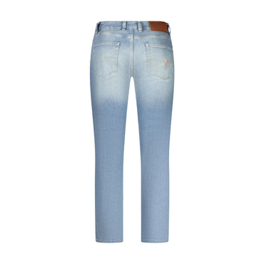 Guess Jeans Uomo Blu Effetto Slavato Logo - vista 2