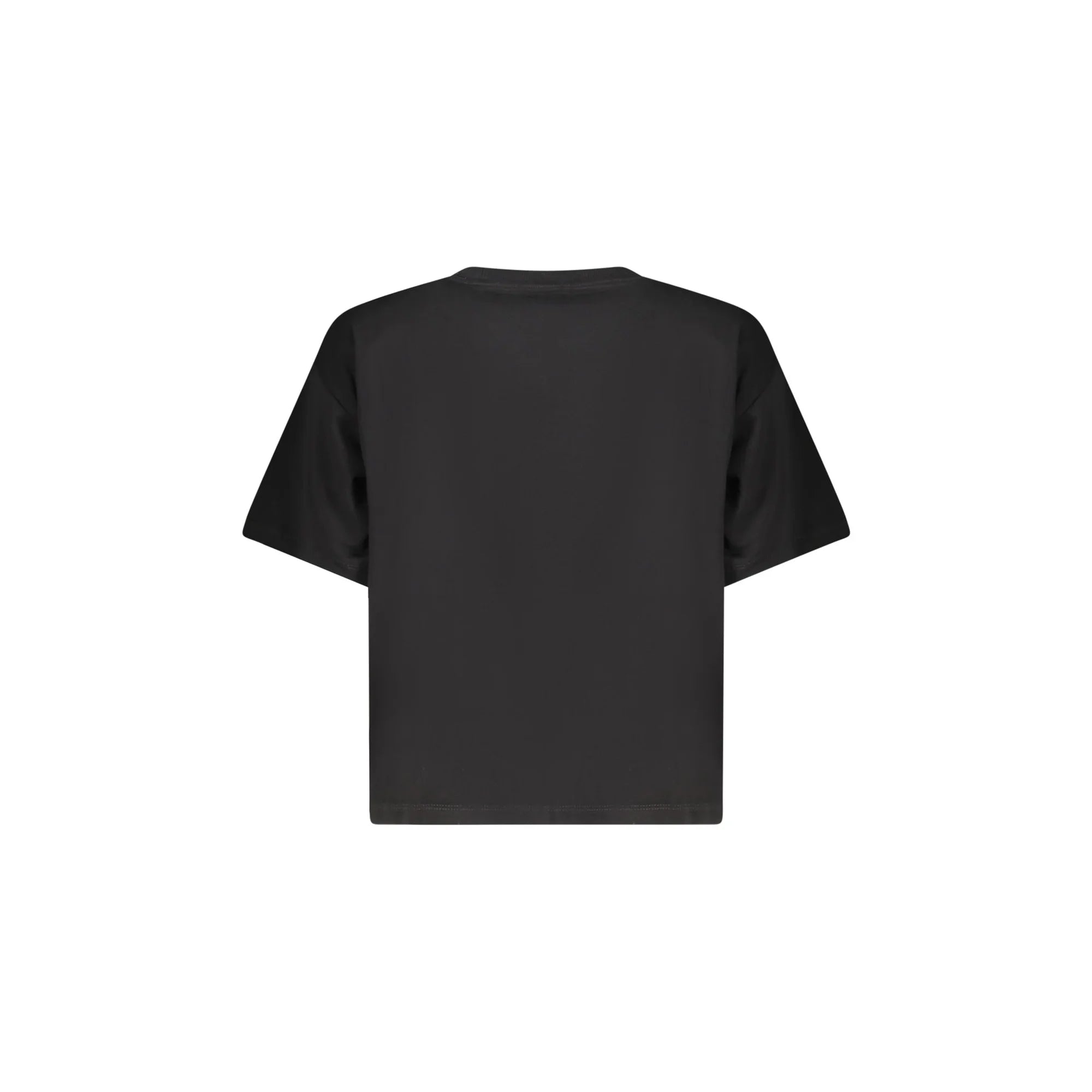 GUESS JEANS T-SHIRT MANICHE CORTE DONNA NERO