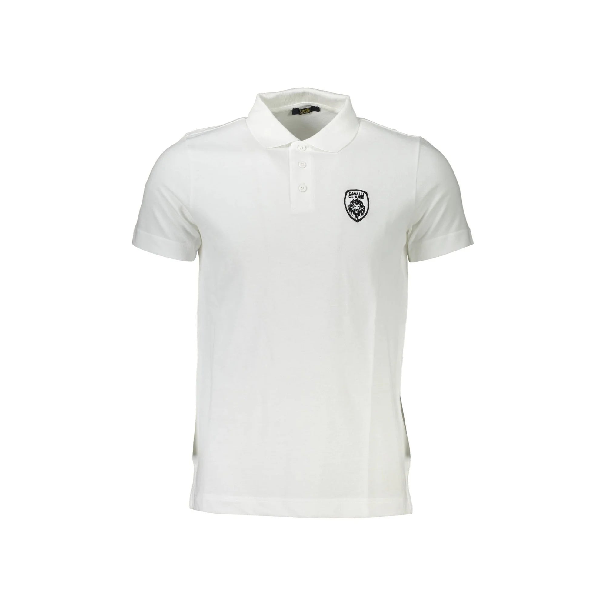 Cavalli Class Polo Maniche Corte Uomo Bianca Ricamo Bianco - foto prodotto