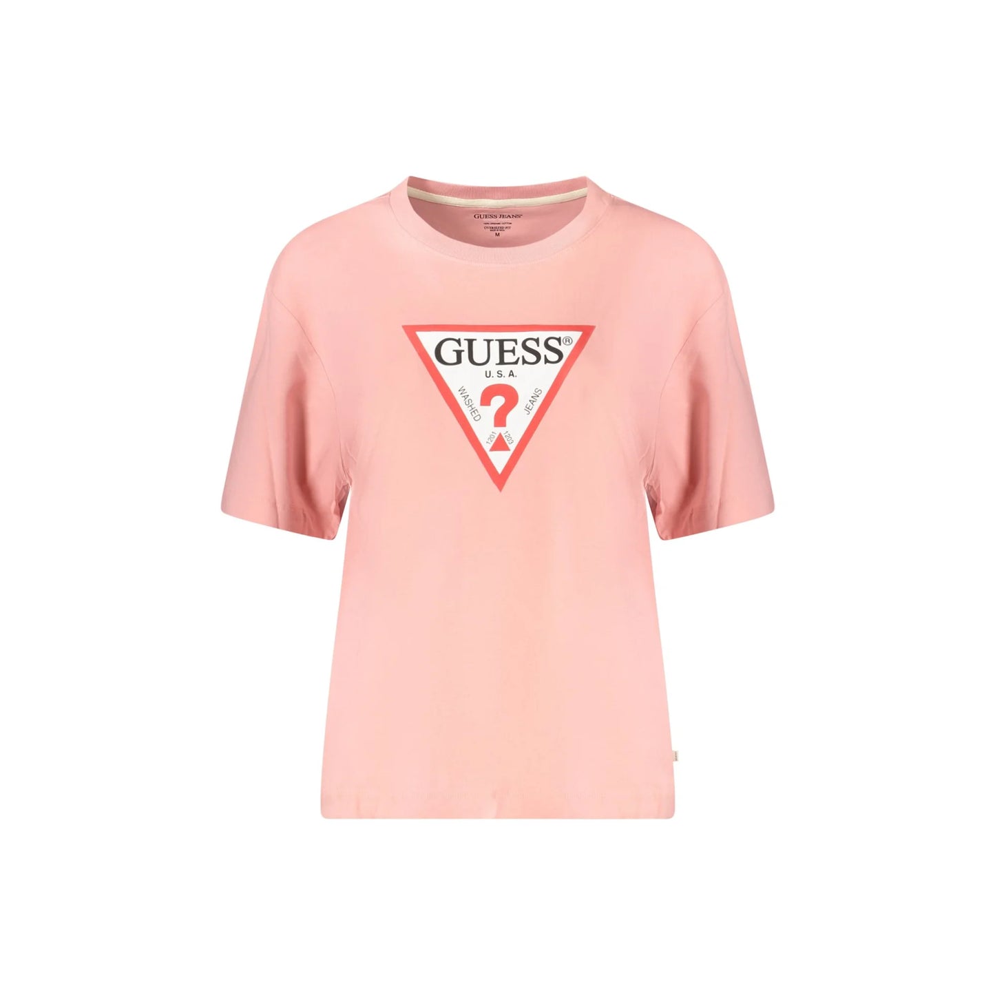 Guess Jeans T-Shirt Maniche Corte Donna Rosa Stampa Logo - foto prodotto