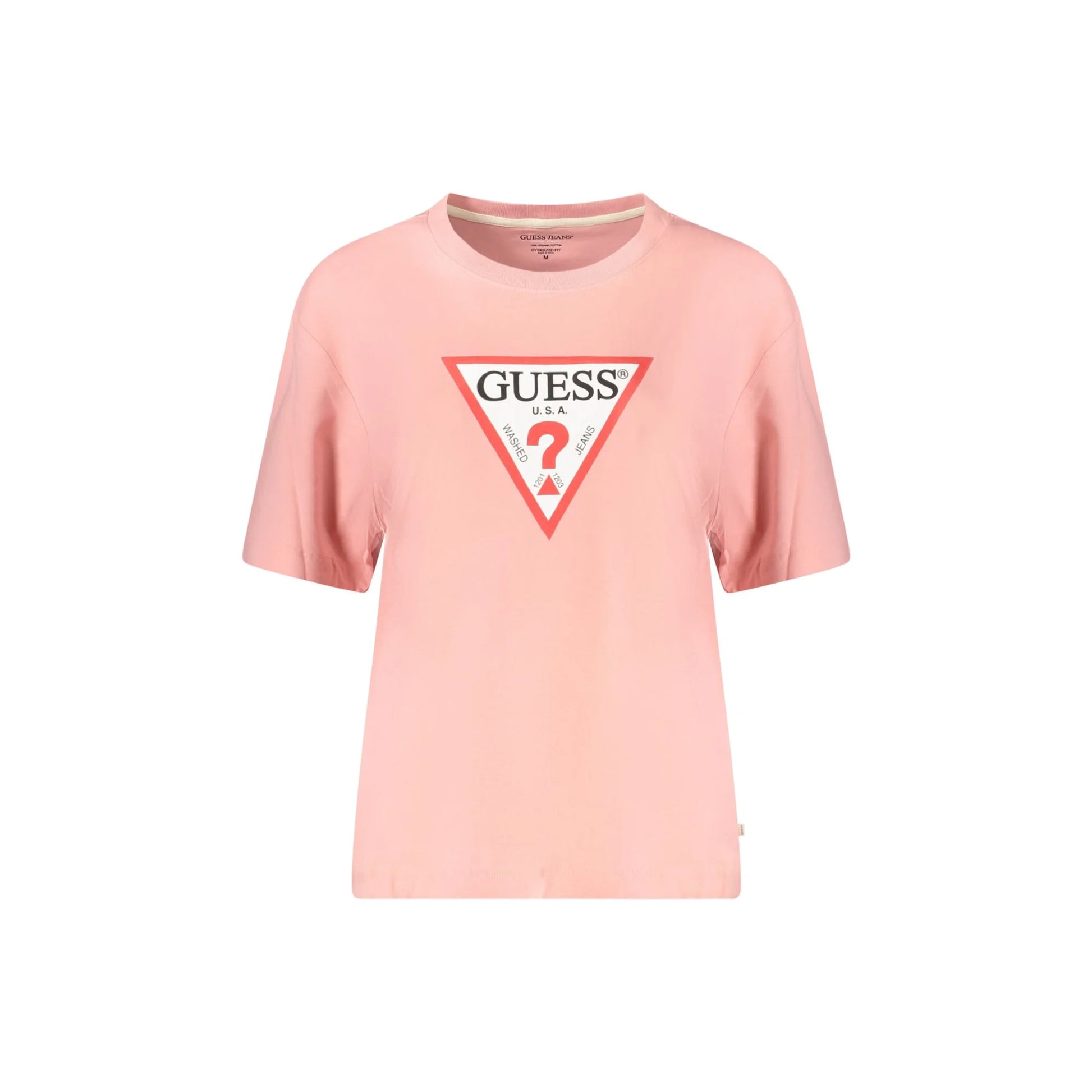 Guess Jeans T-Shirt Maniche Corte Donna Rosa Stampa Logo - foto prodotto