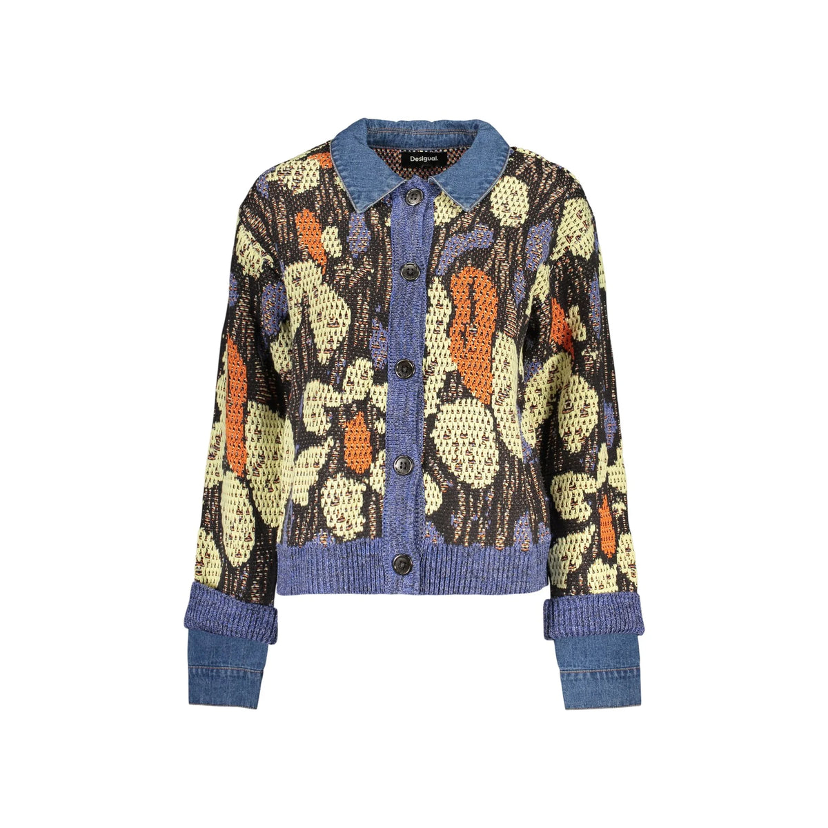 DESIGUAL CARDIGAN DONNA BLU