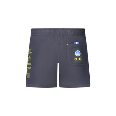 North Sails Costume da Mare Bambino Blu Stampa Logo - vista 2
