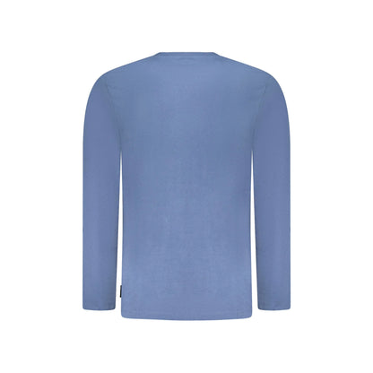 U.S. Grand T-Shirt Uomo Blu Maniche Lunghe Girocollo Stampa Logo - vista 2