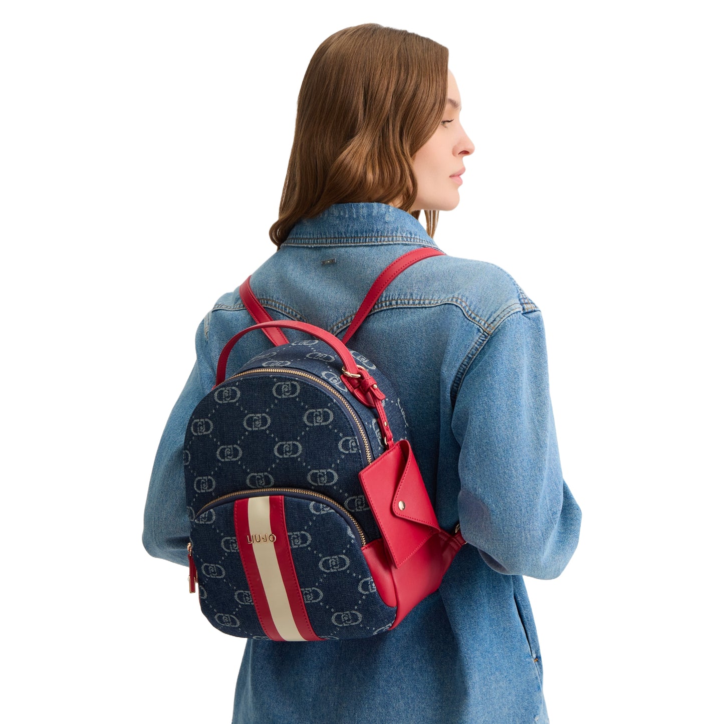 Zaino Donna LIU JO in Denim Jacquard - vista 2