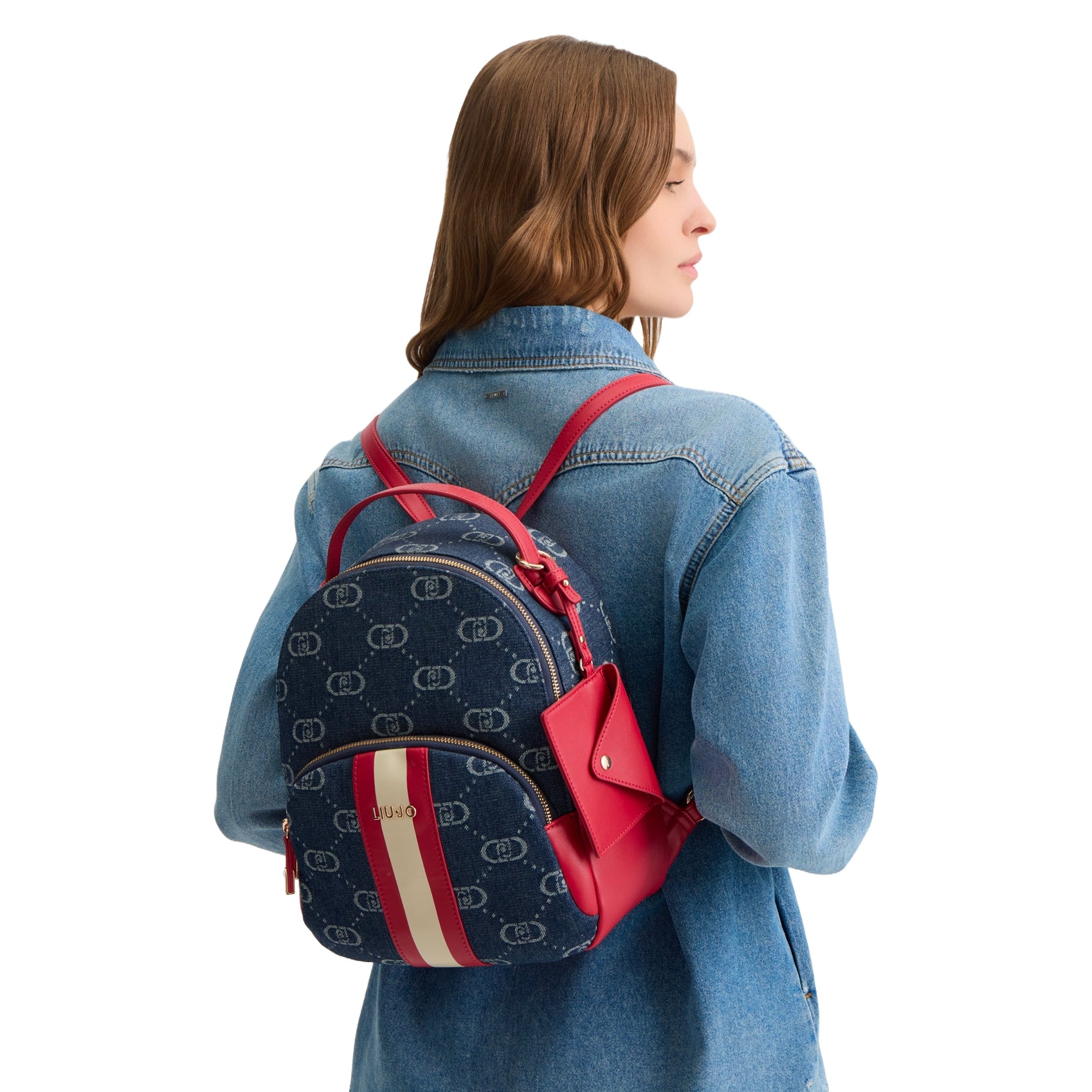 Zaino Donna LIU JO in Denim Jacquard - vista 2