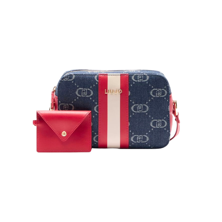 Borsa Donna a Tracolla Liu Jo in Denim con Dettagli Monogram Borse Blu - foto prodotto