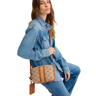 Borsa Donna a Tracolla Liu Jo in Tessuto Jacquard con Monogram LJ Borse - vista 2