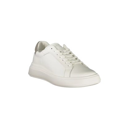 CALVIN KLEIN Scarpe Sneakers Uomo Bianche con Dettagli Grigi e Logo bianco - vista 2