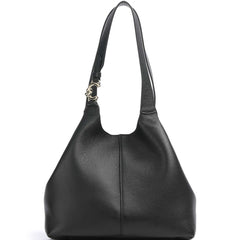 Coccinelle Borsa a Spalla Pelle Donna Nera Dettagli a Contrasto