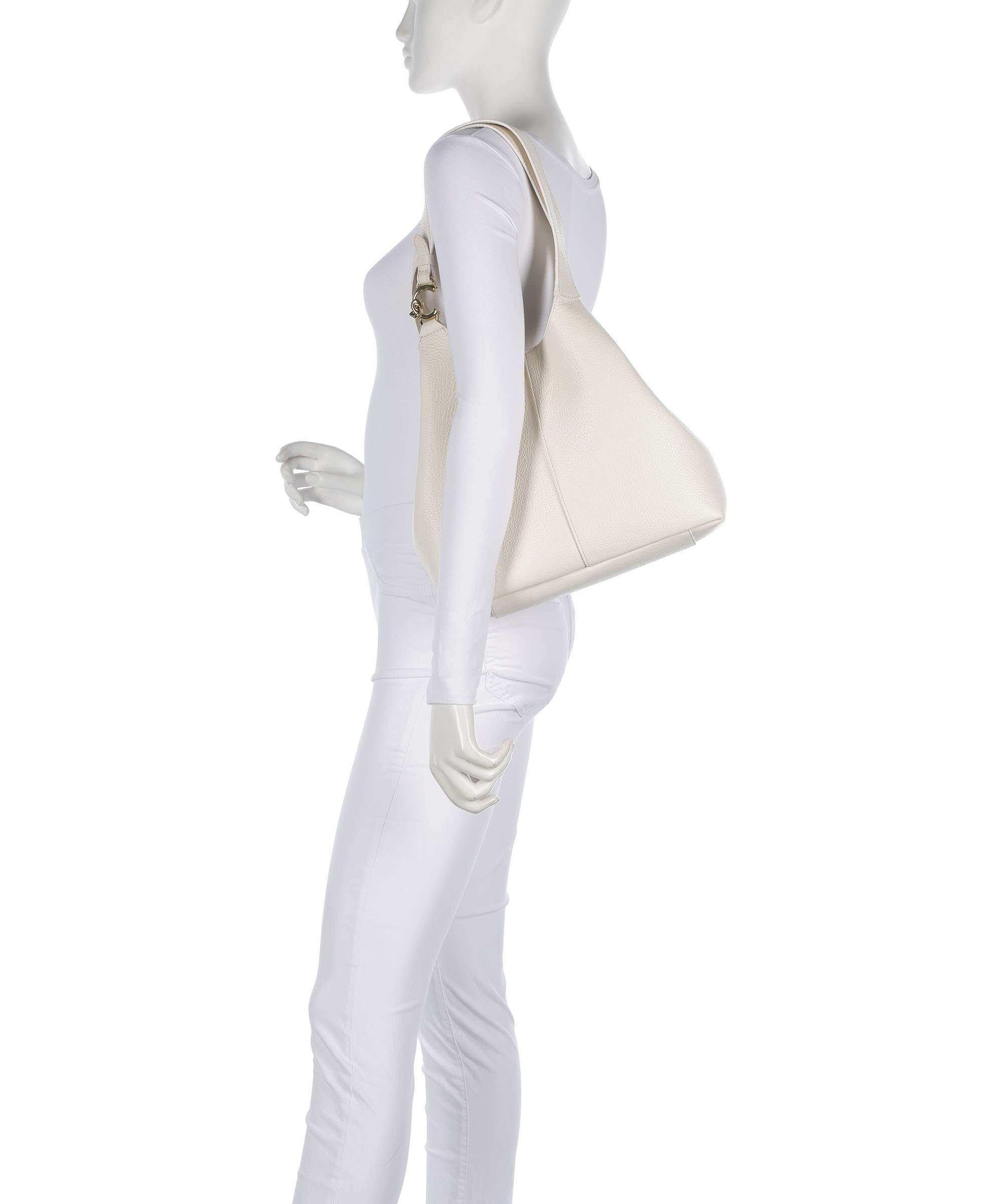 Coccinelle Borsa a Spalla Pelle Donna Bianca Dettagli a Contrasto Borse bianco - vista 2