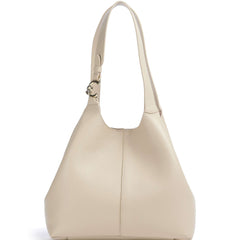 Coccinelle Borsa a Spalla Pelle Donna Beige Dettagli a Contrasto