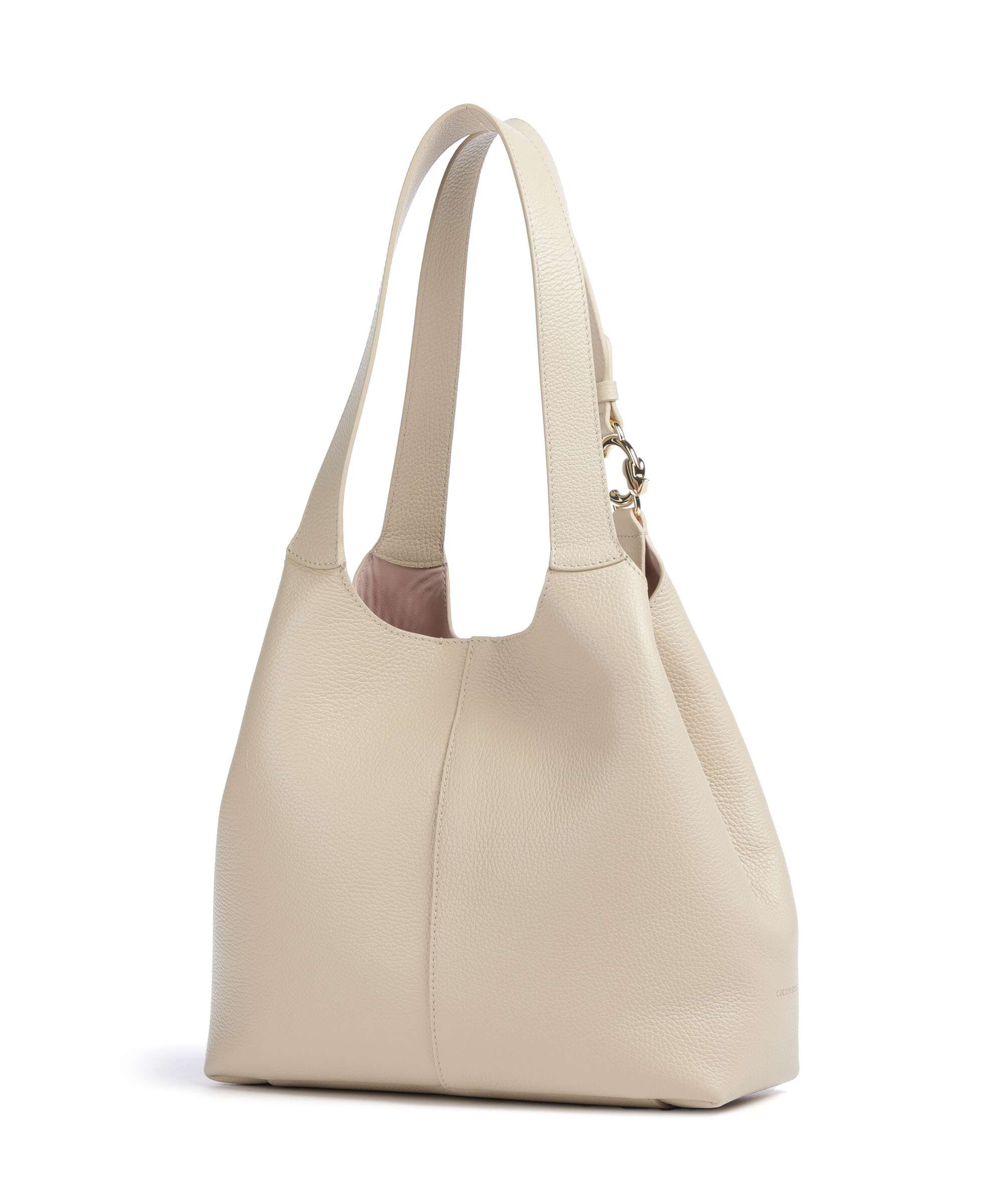 Coccinelle Borsa a Spalla Pelle Donna Beige Dettagli a Contrasto Borse - vista 4