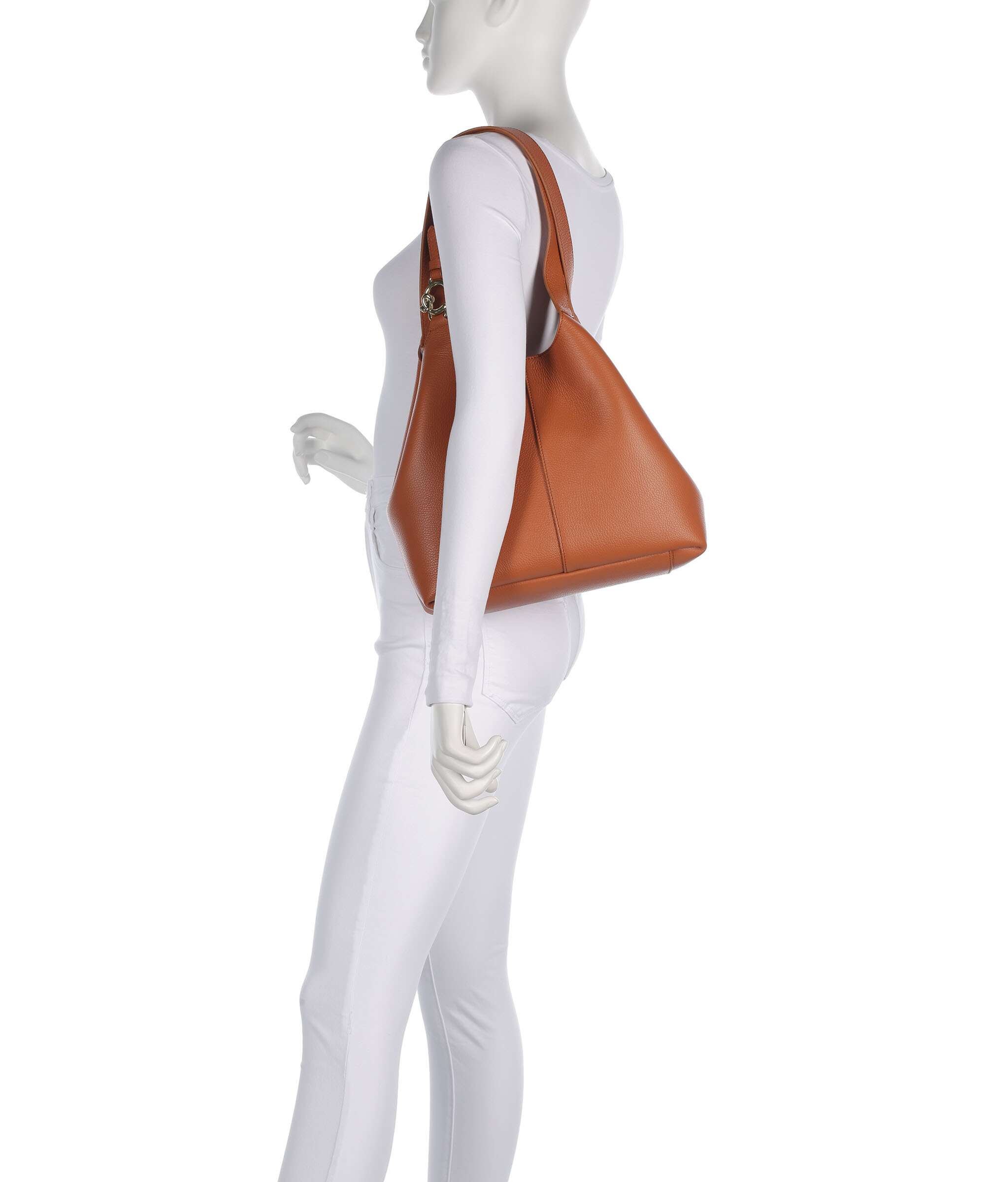 Coccinelle Borsa a Spalla Pelle Donna Arancione Dettagli a Contrasto Borse - vista 2