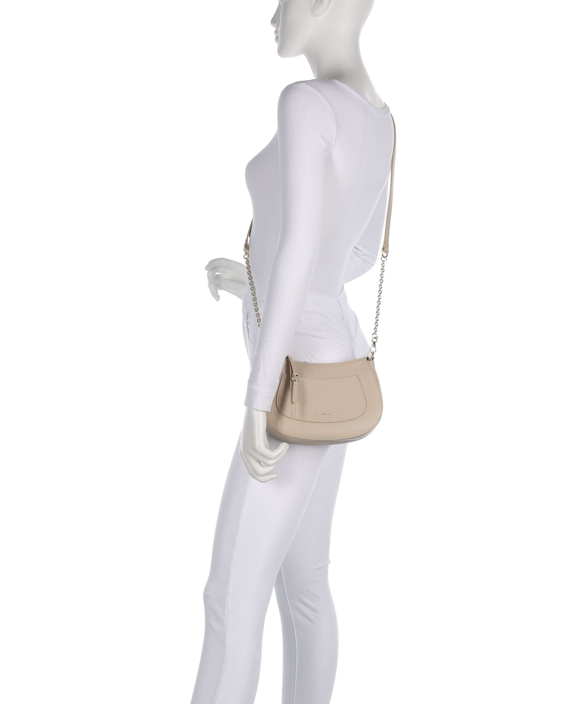 Coccinelle Borsa a Tracolla Pelle Donna Beige Con Tracolla in Catena Borse - vista 2