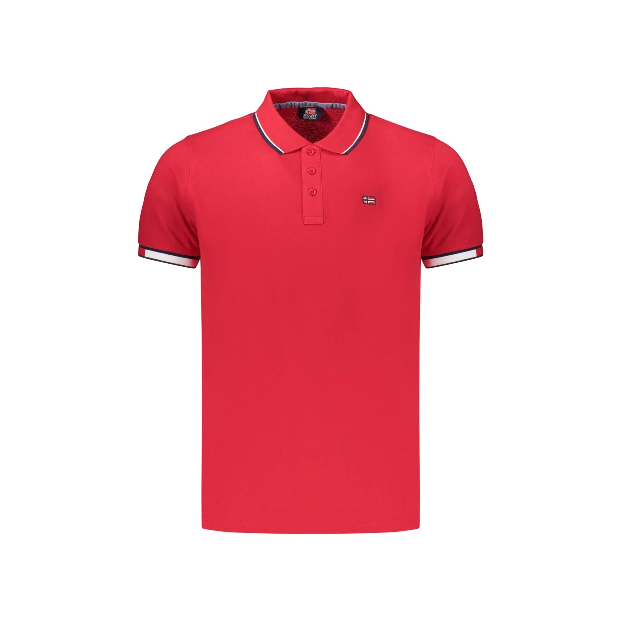 NORWAY 1963 POLO MANICHE CORTE UOMO ROSSO