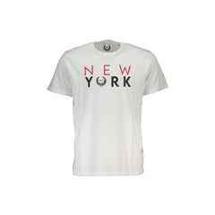 Gian Marco Venturi T-Shirt Maniche Corte Uomo Bianca Stampa Logo
