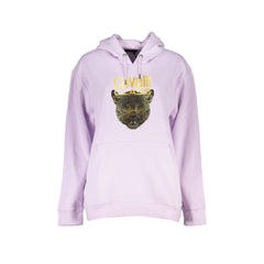 Cavalli Class Felpa Donna Viola con Cappuccio e Logo