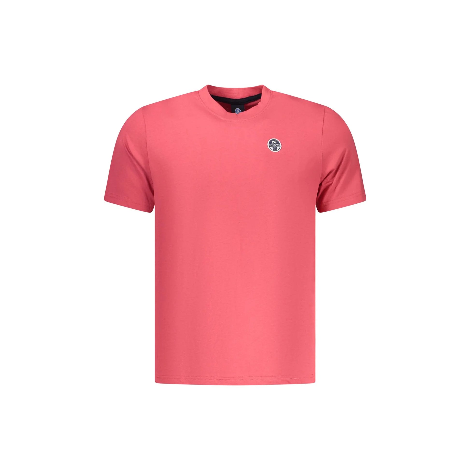 North Sails T-Shirt Uomo Rossa Maniche Corte Applicazione Logo Rosso - foto prodotto