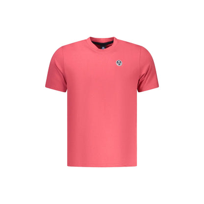 North Sails T-Shirt Uomo Rossa Maniche Corte Applicazione Logo Rosso - foto prodotto