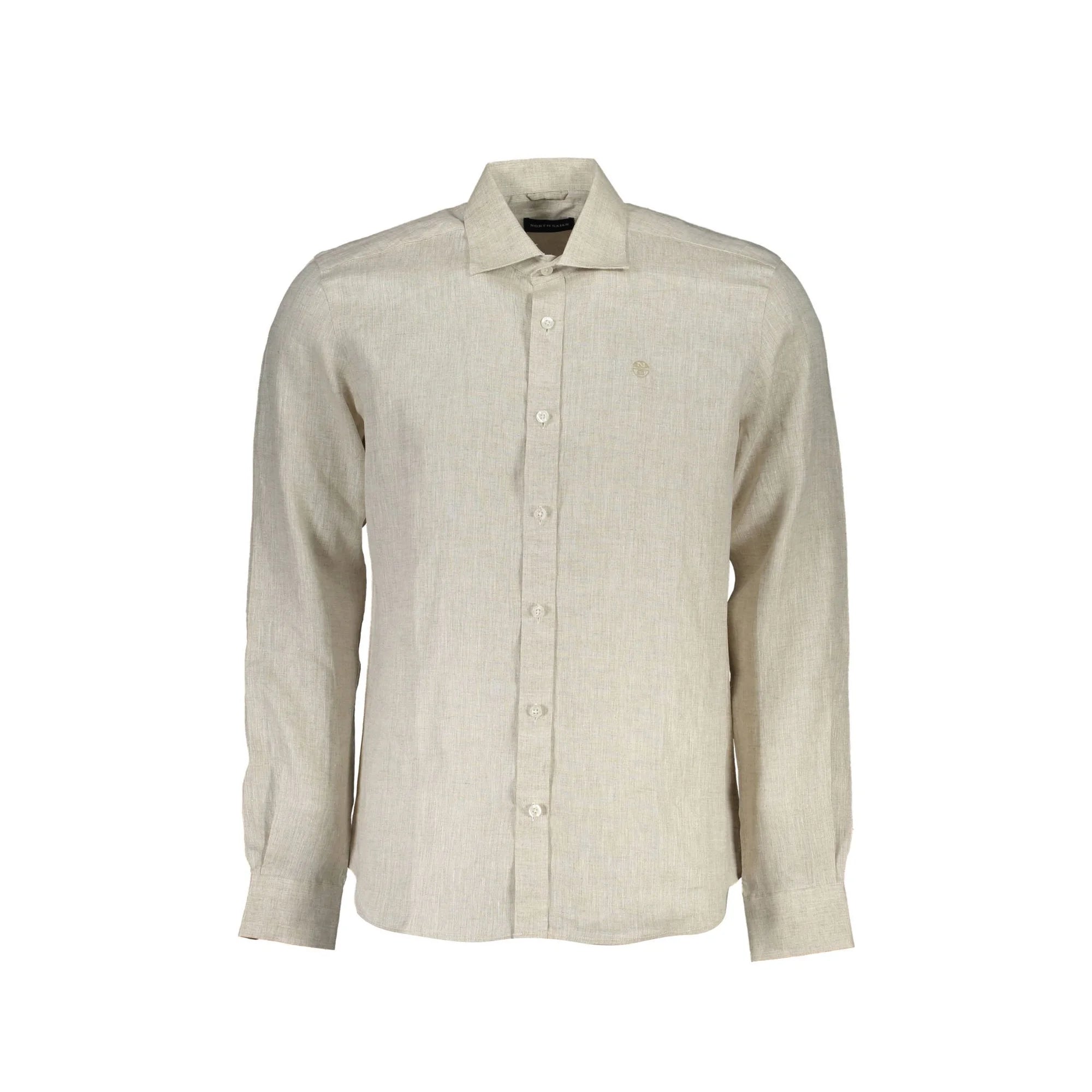 North Sails Camicia Maniche Lunghe Uomo Beige Ricamo Camicie - foto prodotto