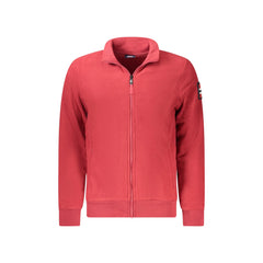 Norway 1963 Felpa Uomo Rosso Zip Pile Tasche Ricamo Logo