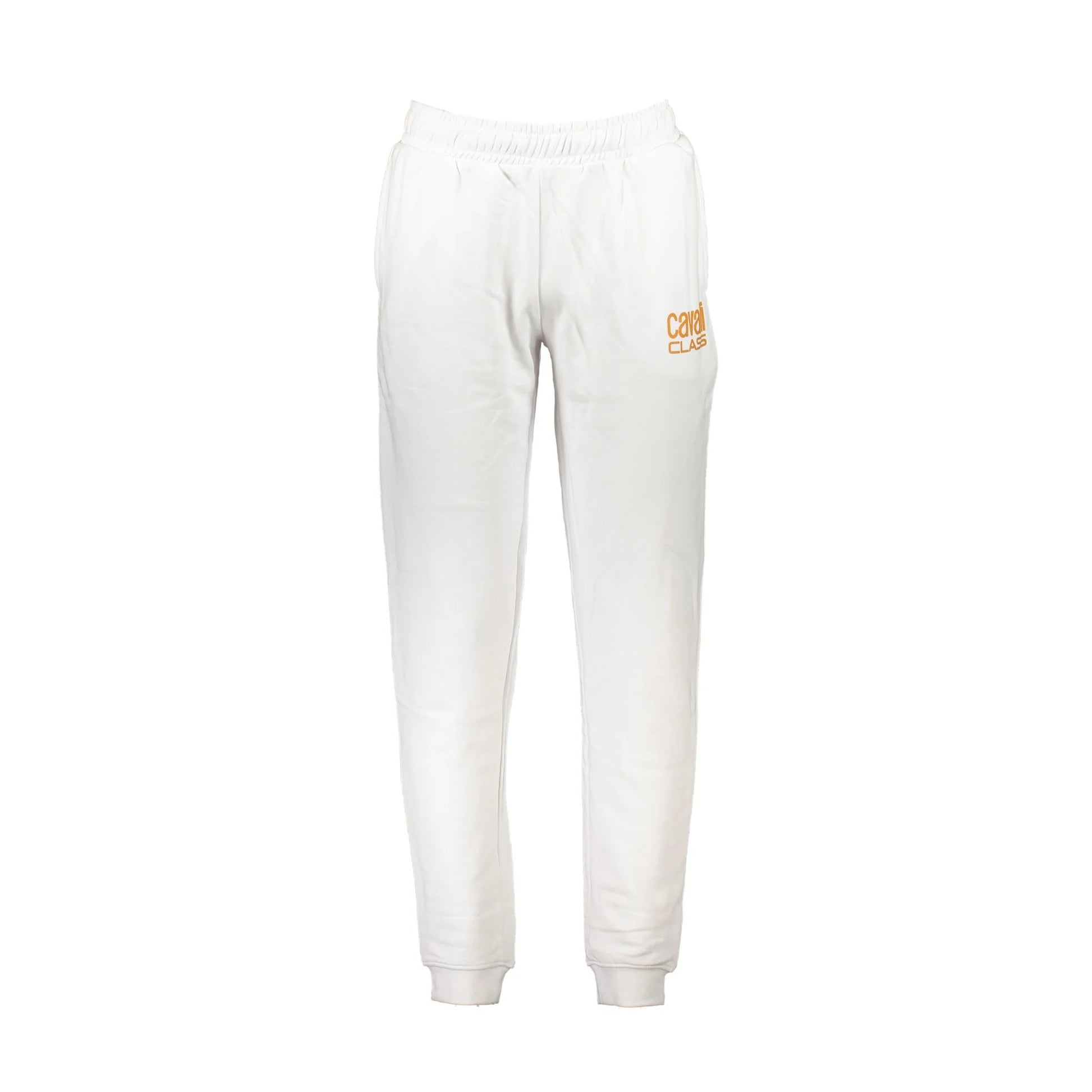 Cavalli Class Pantaloni Uomo Bianco Stampa Logo - foto prodotto
