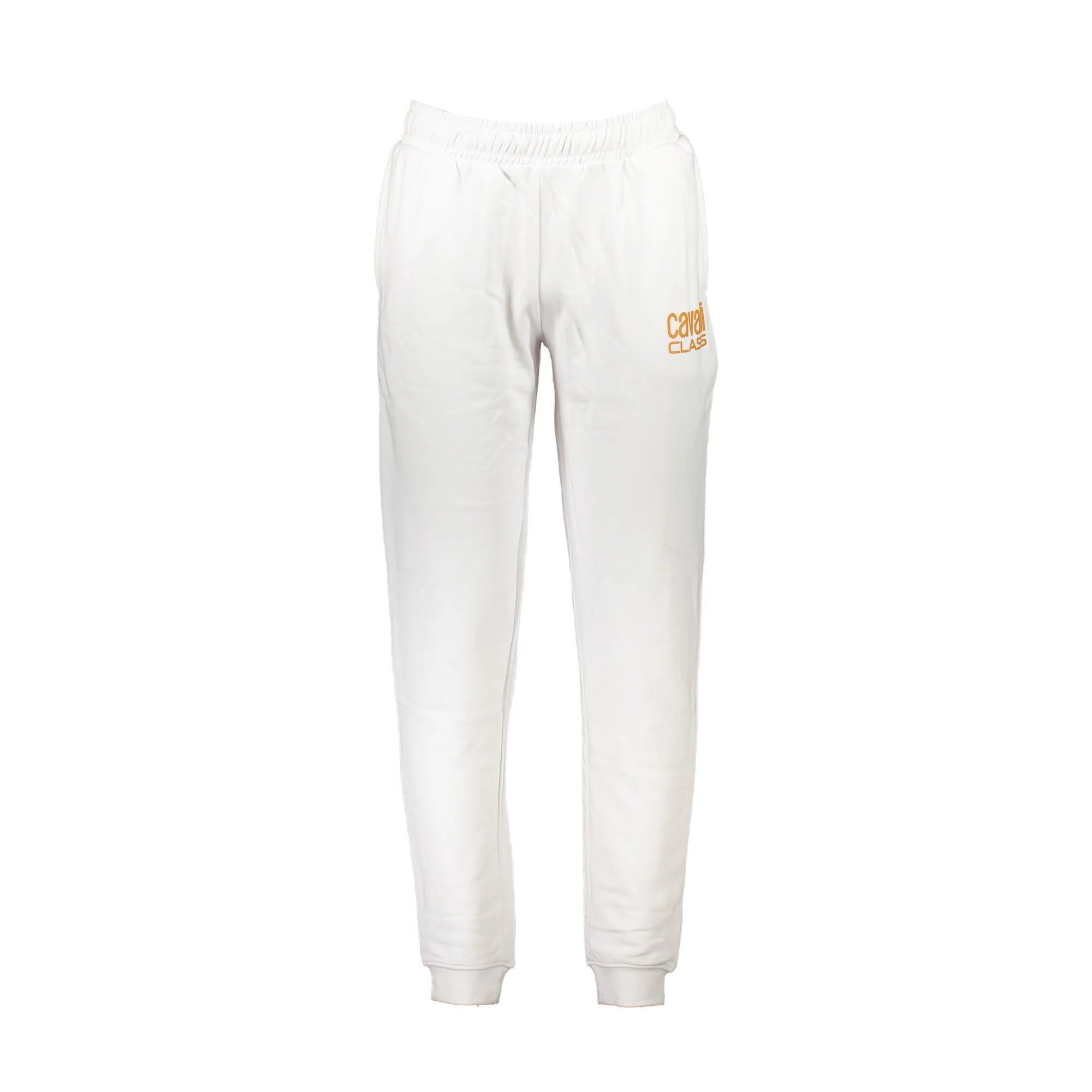 Cavalli Class Pantaloni Uomo Bianco Stampa Logo - foto prodotto