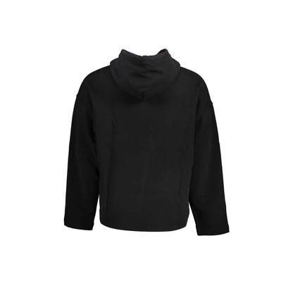 Calvin Klein Felpa Uomo Nera Cappuccio Tascone Applicazione Logo Felpe nero - vista 2
