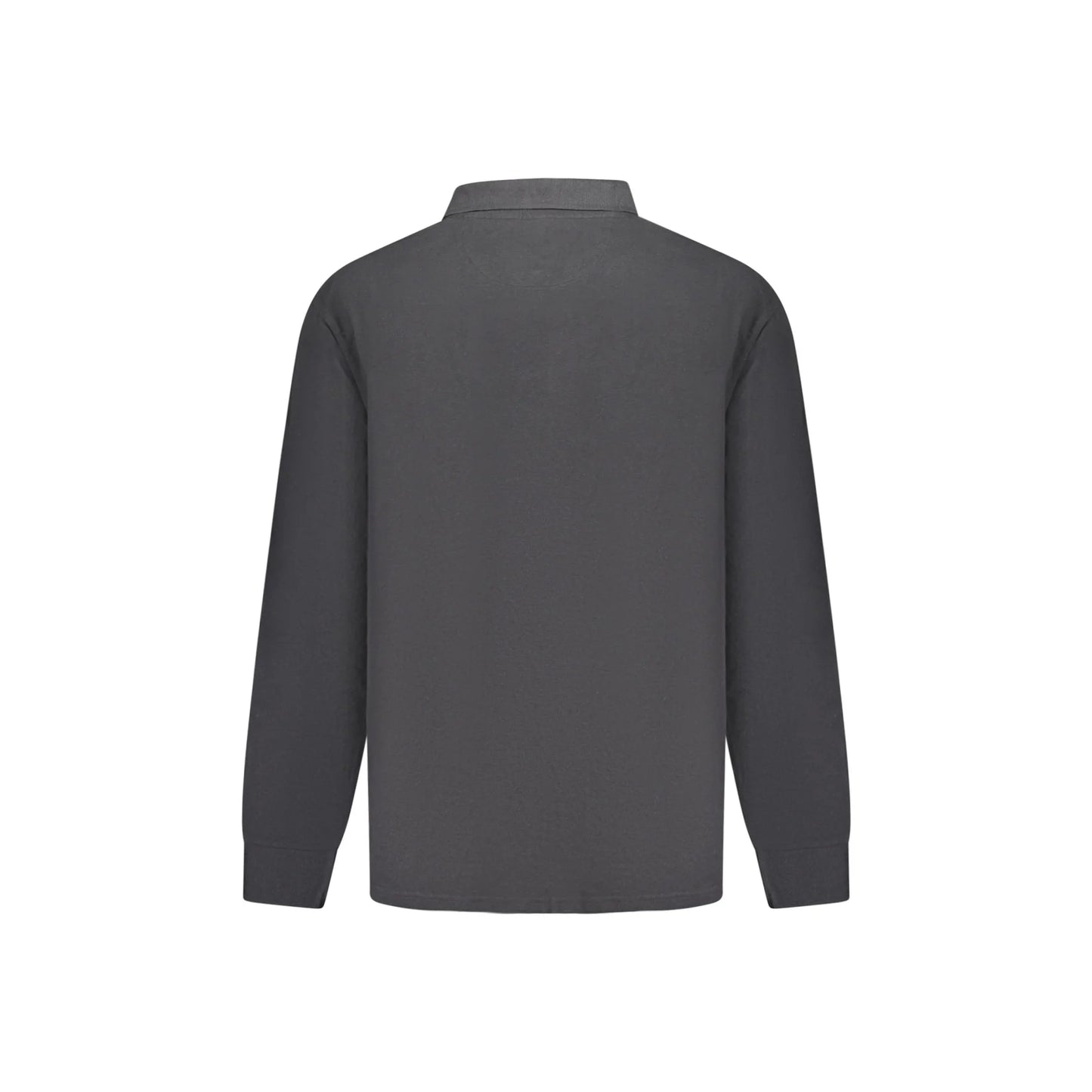 North Sails Polo Uomo Nera Maniche Lunghe Cotone Logo nero - vista 2