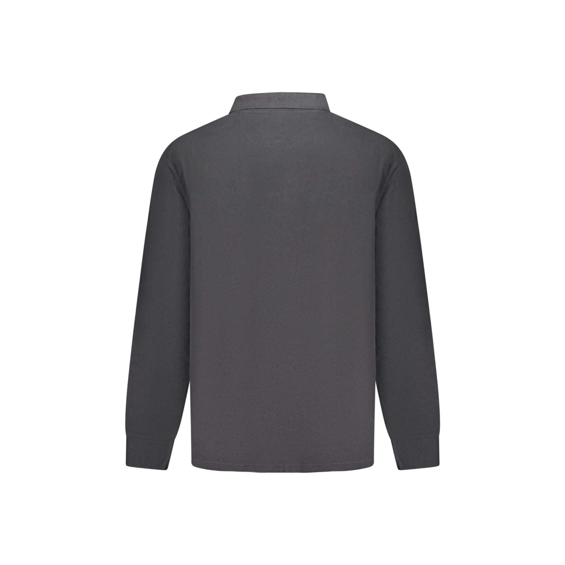 North Sails Polo Uomo Nera Maniche Lunghe Cotone Logo nero - vista 2