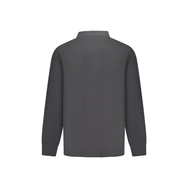North Sails Polo Uomo Nera Maniche Lunghe Cotone Logo nero - vista 2