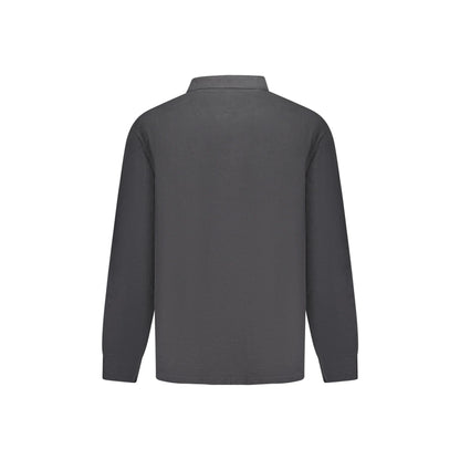 North Sails Polo Uomo Nera Maniche Lunghe Cotone Logo nero - vista 2