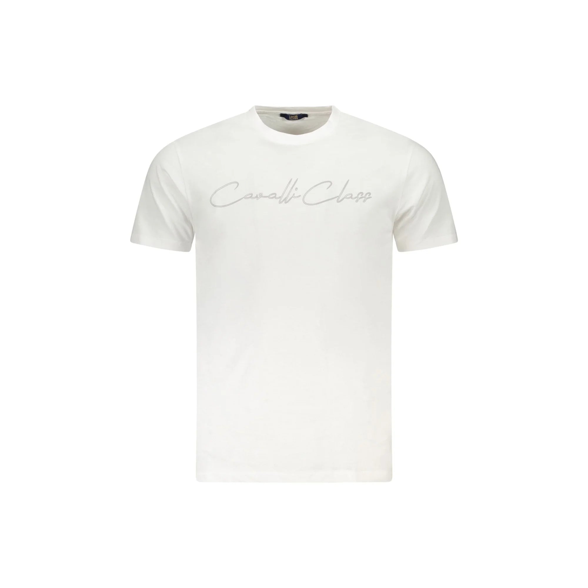Cavalli Class T-Shirt Maniche Corte Uomo Bianca Stampa Logo Bianco - foto prodotto