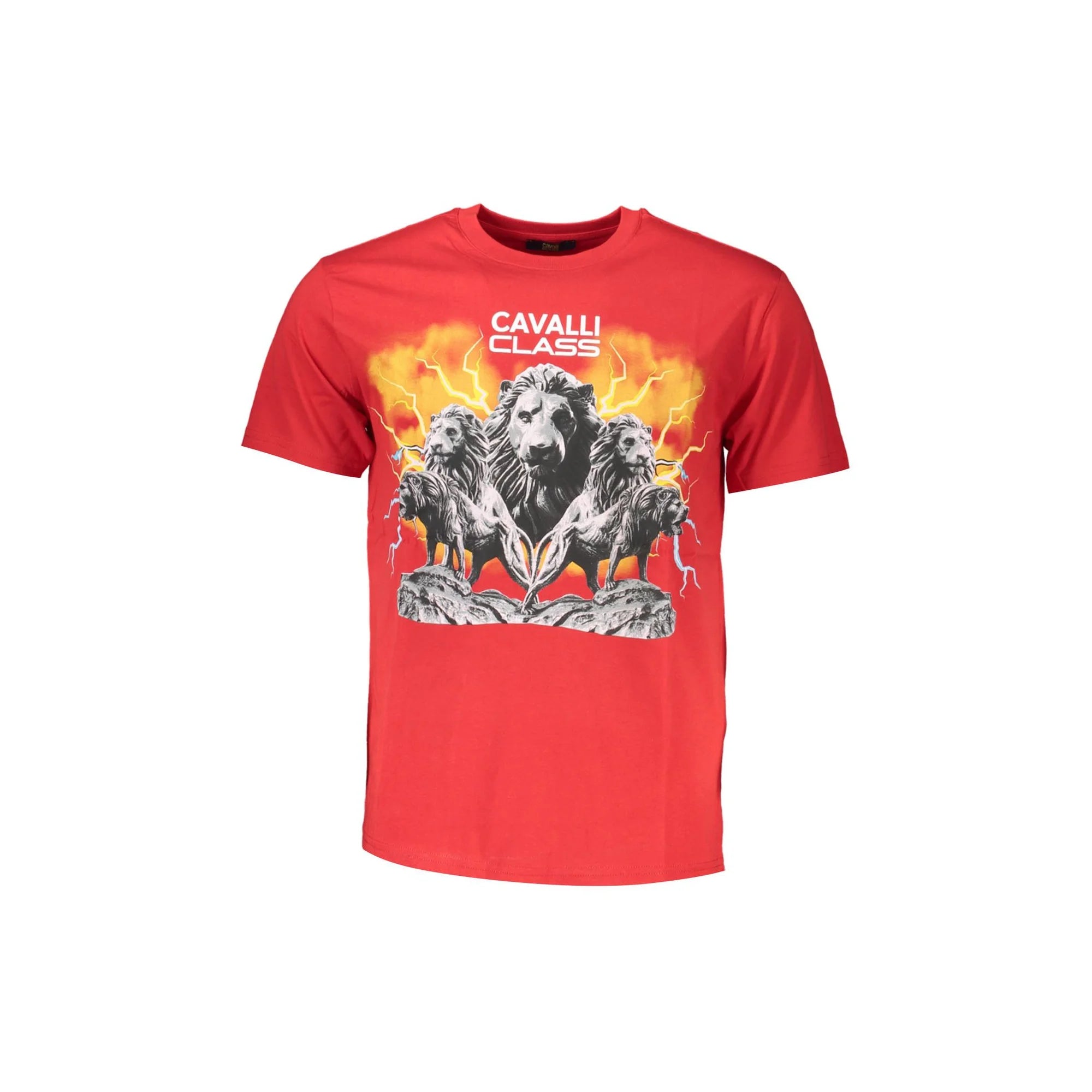 CAVALLI CLASS T-SHIRT MANICHE CORTE UOMO ROSSO