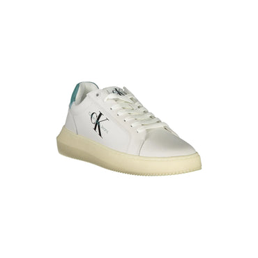 CALVIN KLEIN Scarpe Sneakers Uomo Bianche con Lacci e Logo bianco - vista 2